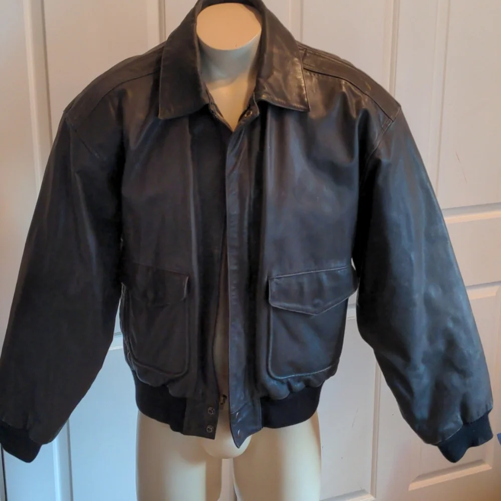 Mens Leather Coat - Large